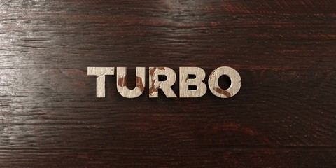 Turbo - grungy wooden headline on Maple  - 3D rendered royalty free stock image. This image can be used for an online website banner ad or a print postcard.