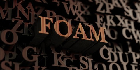 Foam - Wooden 3D rendered letters/message.  Can be used for an online banner ad or a print postcard.