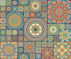 Ethnic floral seamless pattern