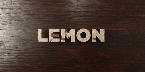 Lemon - grungy wooden headline on Maple  - 3D rendered royalty free stock image. This image can be used for an online website banner ad or a print postcard.