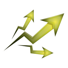 Increase arrow icon. Direction web and infographic theme. Isolated design. Vector illustration