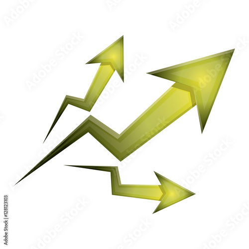 "Increase arrow icon. Direction web and infographic theme. Isolated