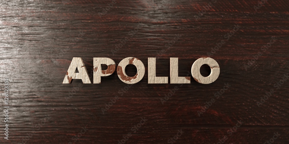 Fototapete apollo - grungy wooden headline on maple - 3d rendered royalty free stock image. this image can be u