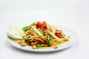 papaya salad, salad, Somtum, spice 