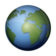 Planet sphere icon. Continent earth world and globe theme. Isolated design. Vector illustration