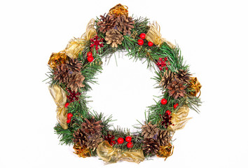 Christmas Wreath Holiday Fir Tree Toy Berries Gift Magic Decor C