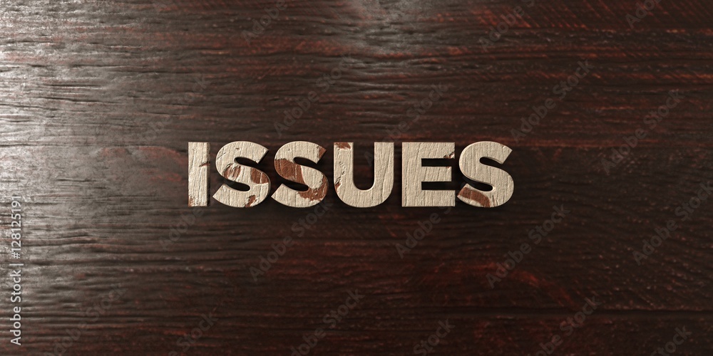 Fototapete issues - grungy wooden headline on maple - 3d rendered royalty free stock image. this image can be u