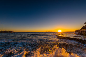 Bronte Beach at sunrise in Bronte Sydney Australia