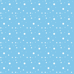 Snowflakes seamless pattern. Snow falls background. Vector illustration