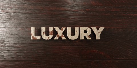 Luxury - grungy wooden headline on Maple  - 3D rendered royalty free stock image. This image can be used for an online website banner ad or a print postcard.