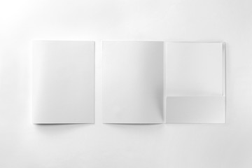 Corporate stationery set mockup at white textured background.