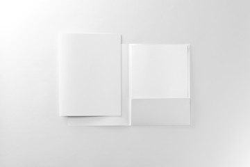 Corporate stationery set mockup at white textured background.