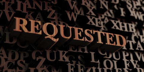 Requested - Wooden 3D rendered letters/message.  Can be used for an online banner ad or a print postcard.