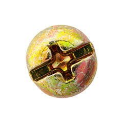Rusty screw head
