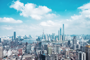 Obraz premium modern office buildings in shanghai