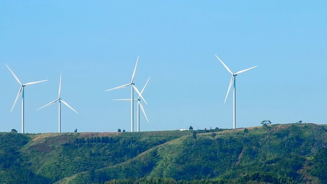 Wind wheel evolving  in Phetchabun province Thailand