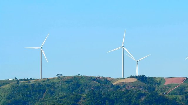 Wind wheel evolving  in Phetchabun province Thailand
