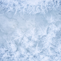 frost patterns on ice