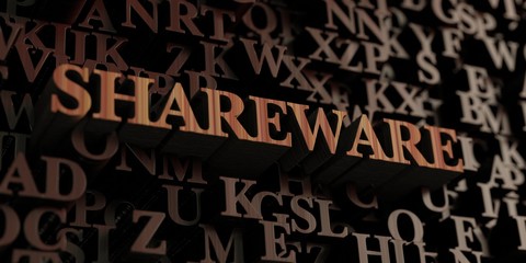 Shareware - Wooden 3D rendered letters/message.  Can be used for an online banner ad or a print postcard.