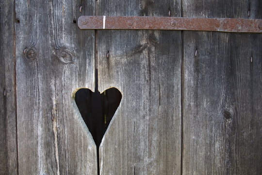 stilles Örtchen Tür - Tür mit Herz