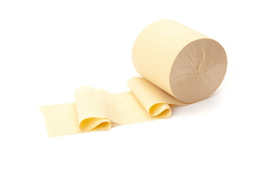 toilet paper isolated on white background