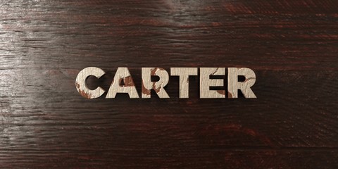 Fototapeta premium Carter - grungy wooden headline on Maple - 3D rendered royalty free stock image. This image can be used for an online website banner ad or a print postcard.