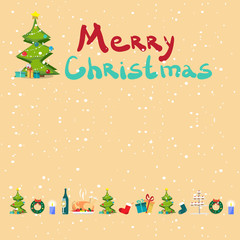 Christmas Greeting Card. Merry Christmas and happy new year card