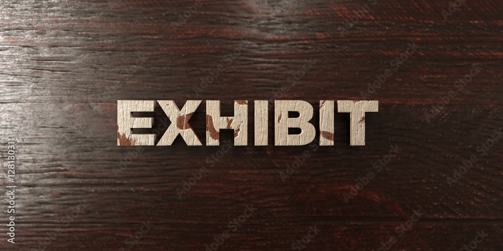 Fototapete exhibit - grungy wooden headline on maple - 3d rendered royalty free stock image. this image can be 