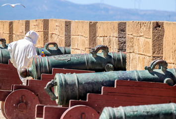 Fototapeta na wymiar Cannons of Essaouira