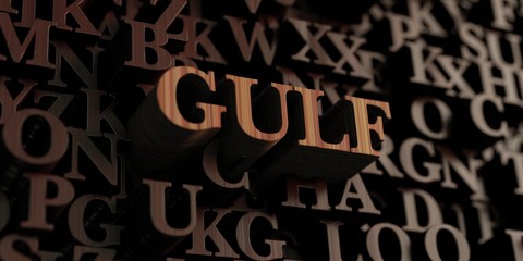 Gulf - Wooden 3D rendered letters/message.  Can be used for an online banner ad or a print postcard.