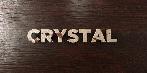 Crystal - grungy wooden headline on Maple  - 3D rendered royalty free stock image. This image can be used for an online website banner ad or a print postcard.