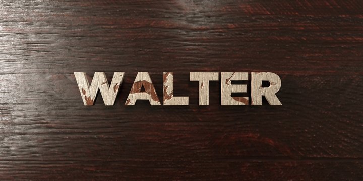 Walter - grungy wooden headline on Maple  - 3D rendered royalty free stock image. This image can be used for an online website banner ad or a print postcard.
