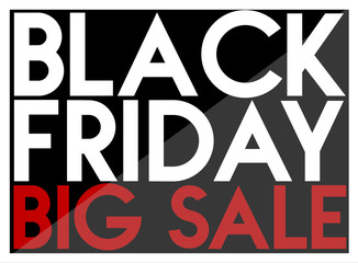 Black Friday sale inscription design banner.