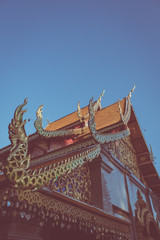 Fototapeta na wymiar Buddhist temple in Chaing Mai, Thailand