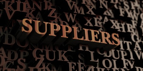 Suppliers - Wooden 3D rendered letters/message.  Can be used for an online banner ad or a print postcard.