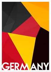 germany colorful flag map in geometric,mosaic polygonal style.Abstract tessellation,background