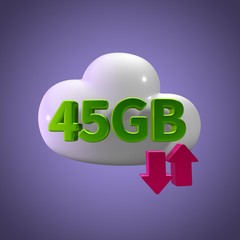3d rendering data capacity 45 gb