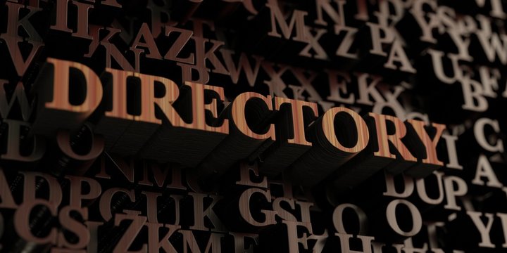 Directory - Wooden 3D rendered letters/message.  Can be used for an online banner ad or a print postcard.