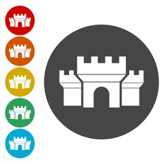 Vector castle icons set