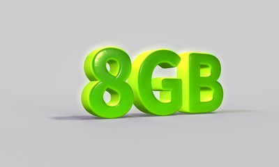 3d rendering data capacity 8 gb