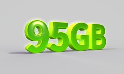 3d rendering data capacity 95 gb