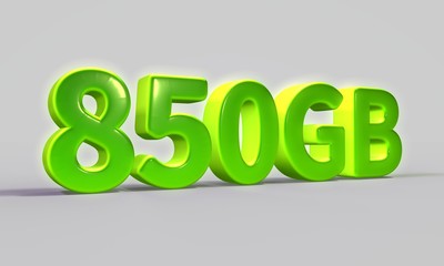 3d rendering data capacity 850 gb