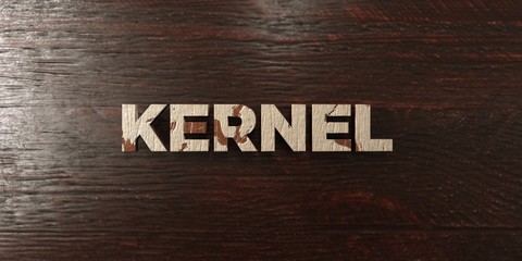 Fototapeta premium Kernel - grungy wooden headline on Maple - 3D rendered royalty free stock image. This image can be used for an online website banner ad or a print postcard.