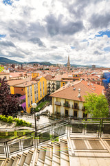 Naklejka premium panoramic views of downton bilbao, spain