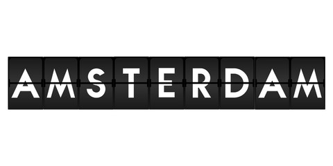 Fototapeta premium world city name amsterdam city