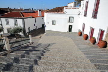 SERPA, PORTUGAL: Composition of stairs and whitewashed houses