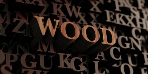 Wood - Wooden 3D rendered letters/message.  Can be used for an online banner ad or a print postcard.