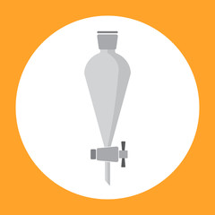 Science Lab Separator Glass Funnel vector. eps 10
