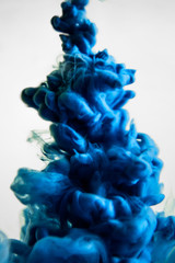 blue dye in water
