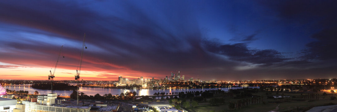 Stormy Sunset Over Perth CBD
